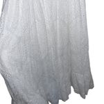 Pink Lily  White Eyelet Smocked Midi Dress Tie Straps Women's Size M Photo 2