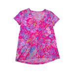 Lilly Pulitzer NWT Etna V-Neck Top Pink Isle Shell Me Something Good Women's Photo 1