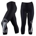 Ford Performance Shelby Mustang Cobra Snake Printed Crop Capri Leggings Black XS Photo 3