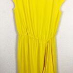 St. John Bateau Neck Mini Dress Size 4 Yellow Casual Draped Stretch Preppy Photo 8