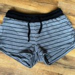 Michael Lauren Black & Gray Striped Shorts Photo 0