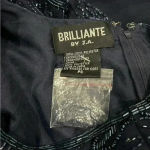 Brilliante by J.A. Dark navy blue beaded formal dress in size small Photo 4