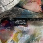 Tolani  Small  Top Blouse Short Sleeve Ruffled Abstract Colorful Boho Lagenlook Photo 5