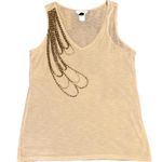 Moda international vintage white silver beads tank top size medium Photo 8
