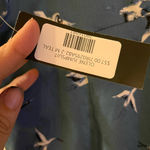 NWT Garota Blue Teal Crane Print Wide Leg Jumpsuit Medium Resortwear Open Back Photo 7