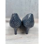 LifeStride Soft System Women Size 7.5 Blue Snakeskin Print Heels Pumps Shoes Gray Photo 4