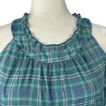 Torrid New  Maxi Lindsay Hi Neck Blue Plaid Tiered Long Dress Size 2X Sleeveless Photo 5