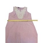 Talbots Embroidery Linen Blend Shift Dress Sleeveless Lilac Photo 10