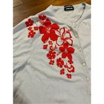 Lands' End Women's Long Sleeve Cardigan Light Sky Blue Hibiscus 3X Size undefined Photo 5