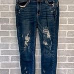 Judy Blue  Distressed Skinny Jeans Shark bite ankles Women’s Size 15/32 Photo 0