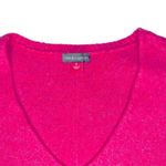 Vince Camuto Hot Pink Center Seam V-Neck Sweater Photo 2