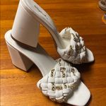 Qupid White and Gold Women's Mules by Cupid Photo 1