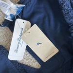 Tommy Bahama  Crinkle Shift Dress Lace Top Lined Summer Dress, Navy, XS, NWT Photo 8