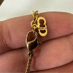 Christian Dior Dior CD Logo Rhinestone Gold Tone Necklace With Certificate of Authenticity Photo 3
