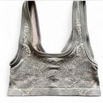 Free People  Movement Gray Printed Laser Detail Sports Bra Top | XS/S Photo 1