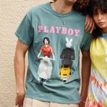 Playboy New  June 1959 Cover Tee Short Sleeve Crewneck T-Shirt Green Size Small Photo 3