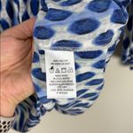 Nic+Zoe  Blue Falling Dots Blouse Long Sleeve Tie Women’s Size Medium Viscose Photo 6