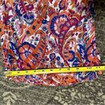 Anthropologie Lilka Women’s Size XS Orange Magenta Striped Paisley Print Hem Pull On Pants Photo 7