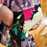 Vintage 80s Floral Dress Open Back Knee Length Skirt Size Small Multiple Photo 7