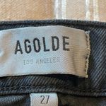 AGOLDE  Toni Mid Rise Straight Jeans in Feral Black 27 Photo 6
