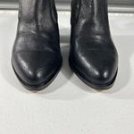 1. State  Leather Slingback Booties Womens 7.5 Black Block Heel Strappy Open Shoes Photo 11