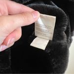 ✨ D’Carlo Women’s Suede Leather Fur Black Zip Up Vest Medium Photo 6