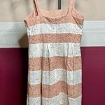Ann Taylor LOFT Dress Women’s 2P Striped Eyelet Lined NWT Photo 1