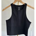 Mate the Label  Organic Stretch High Neck Tank in Jet Black, Size Small Photo 6