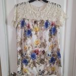 Tassels N Lace Women’s floral Lace Top Boho Dress Sz L. 5096 Photo 0