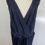 Jonathan Simkhai Tiered Sleeveless V Neck Maxi Dress Midnight Blue Size 18 Photo 10