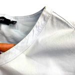 Theory Serah stretch cotton tie waist top baby blue size S long sleeve Photo 9