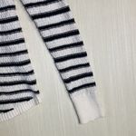 Loft  Women's‎ Sweater Sz S Black White Striped Long Sleeve Crew Neck Photo 4
