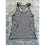 Zella Gray Stripe Space Dye Racerback Athletic Tank Top Medium Photo 1