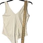 Second Skin Anthropologie Women's L White Bodysuit Comfort Neutral Casual Flawed Size L Photo 8
