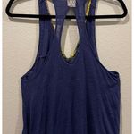 Free People Hippie Navy Embroidered V-Neck Sleeveless Top Photo 4