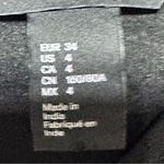 H&M Classic Black Mini Dress Long Sleeve Sheer Embellished Sleeve Size 4 EUC Photo 7