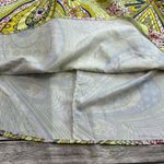 Brand Unknown Women's Paisley Skirt XXL Double Extra Large Yellow Red Blue Satin Photo 6