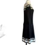 Nine West Knit Sweater Dress Black Off-White Small S Photo 4
