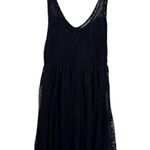 Free People  Whimsigoth Lace Dress Womens 4 Black Gold Sparkle Romantic Fairy Photo 0