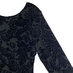 Uncle Frank Anthropologie Black Velvet Long Sleeve Cocktail Holiday Party Dress Photo 6
