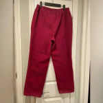 VTG Fox Collection Magenta Pink Elastic Waist High Rise Corduroy Pants Size 16 Photo 9