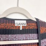 Ganni  Striped Merino Rib Cropped Cardigan Maxi Skirt Set Photo 2