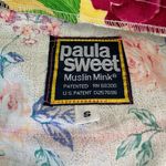 Vintage Paula Sweet Muslin Mink Fringe Floral Jacket, Size Small Blue Photo 7