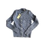 Ralph Lauren Polo  Women’s Cable Knit Cardigan Light Blue – XS AUTHENTIC Photo 2