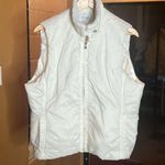 Liz Claiborne  Villager Vest Cream w/ Faux Shearling Collar Size XL Photo 6