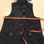 For Cynthia  Wool Blend Blue Multi Color Button Front Hooded Vest Size Large Photo 1