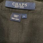 CHAPS  woman black 100% linen button up shirt 3/4 sleeve Photo 1