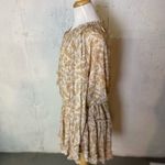 #308 FATE FLoral Cream and Marigold Mini Dress Gold Size XL Photo 9