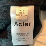 ACLER Whitland Black asymmetrical V neck midi Dress US 2 Photo 3