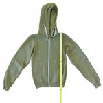 American Apparel Woman Hoodie Zip XS Khaki Green Flex Fleece Collection Pocket Photo 7
